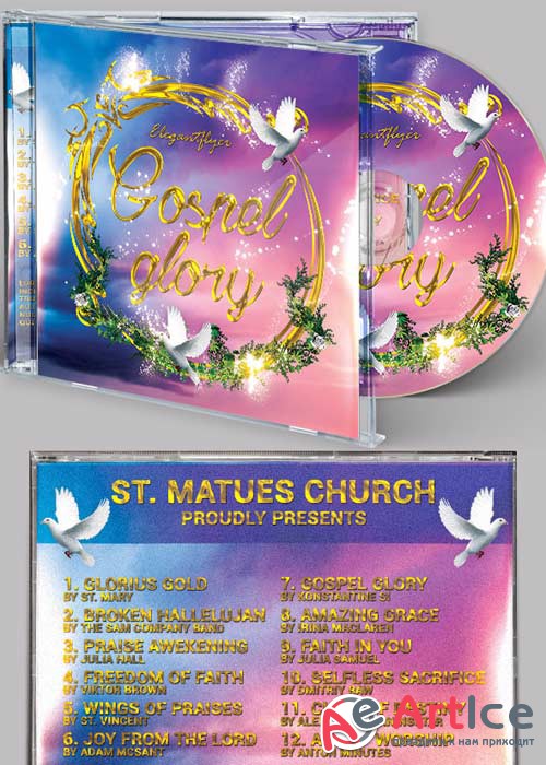 Gospel Glory V1 CD Cover PSD Template
