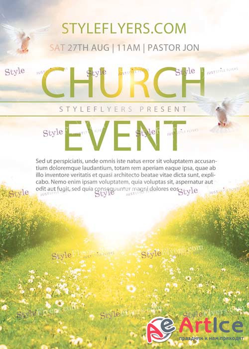 Church Event PSD V2 Flyer Template