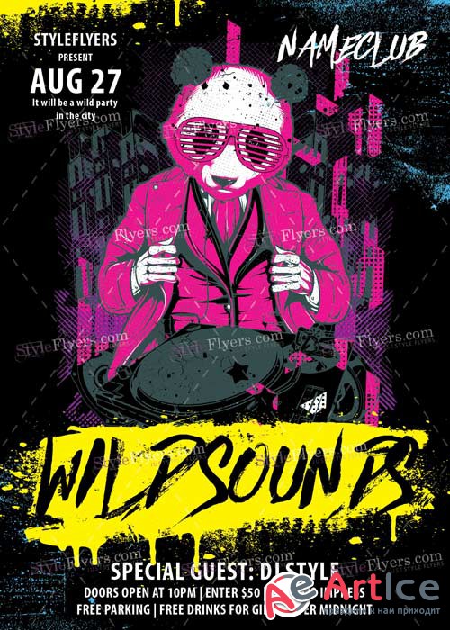 Wild Sounds V1 PSD Flyer Template