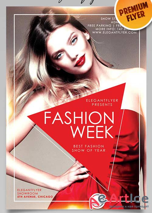 Fashion Week V3 Flyer PSD Template + Facebook Cover