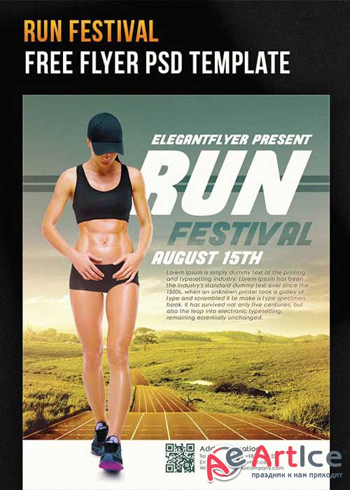 Run Festival V5 Flyer PSD Template + Facebook Cover