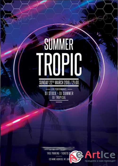 Summer Tropic V5 PSD Flyer