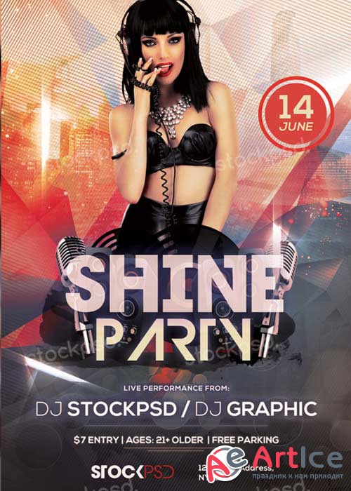 Shine Party V7 PSD Flyer Template