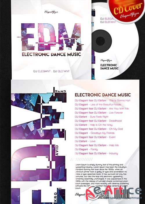 EDM CD Cover PSD Template