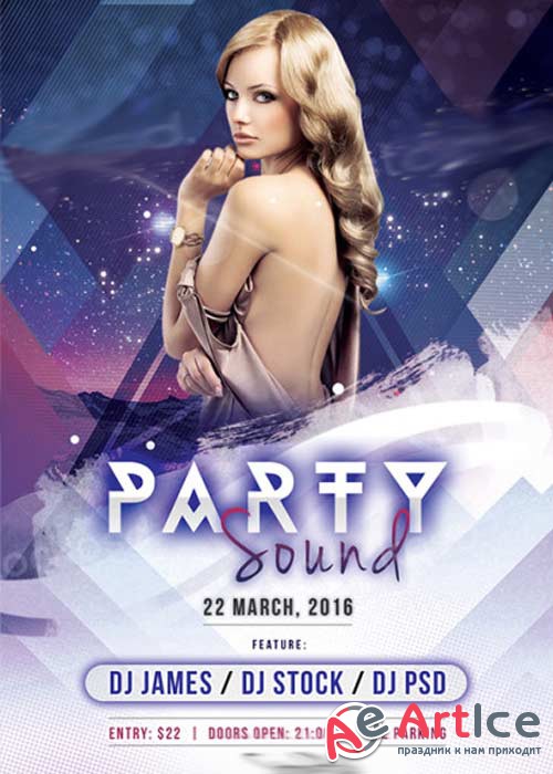 Party Sound V5 PSD Flyer