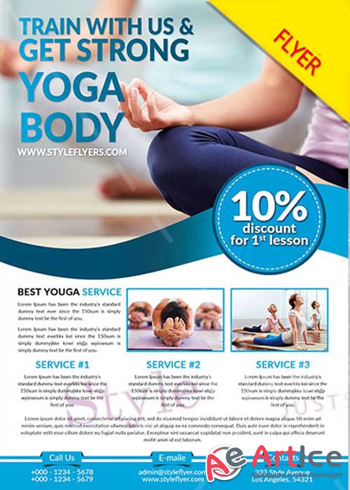 Yoga V3 PSD Flyer Template