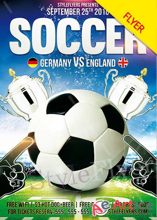 Soccer PSD V2 Flyer Template