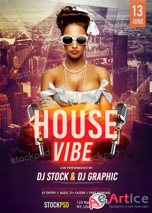 House Vibe V7 PSD Flyer Template