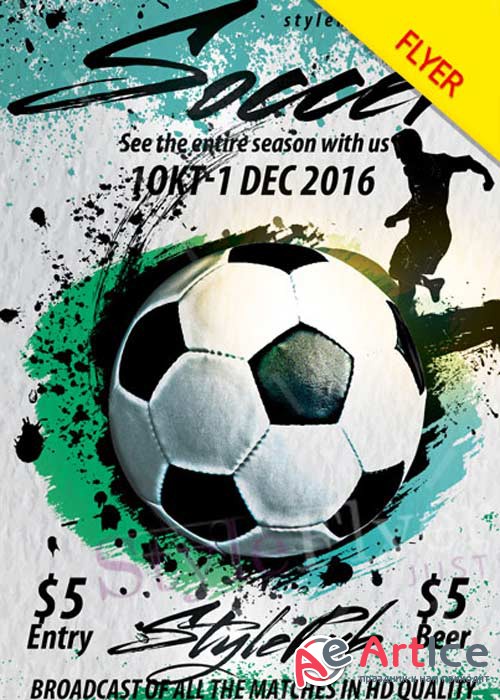 Soccer V14 PSD Flyer Template