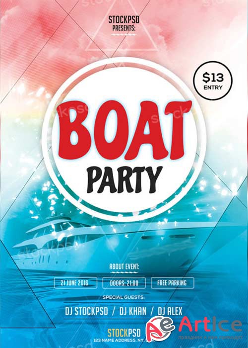 Boat Party V1 PSD Flyer