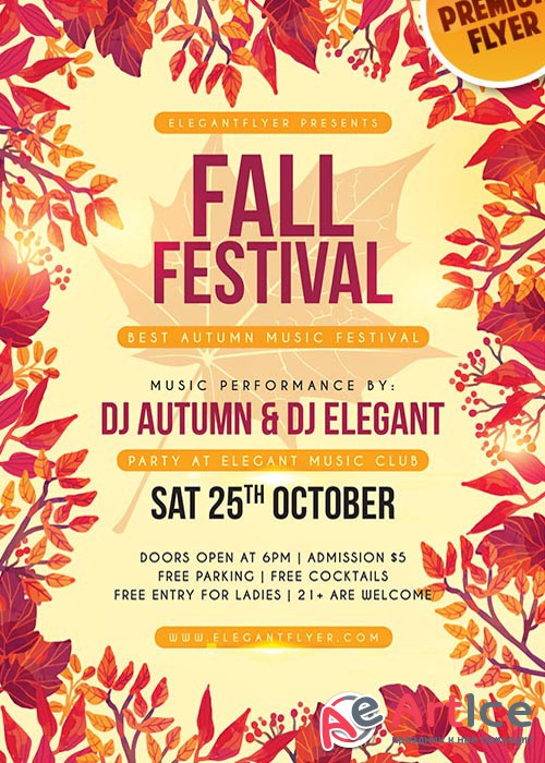 Fall Festival V11 Flyer PSD Template + Facebook Cover