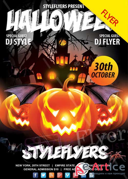 Halloween PSD V14 Flyer Template