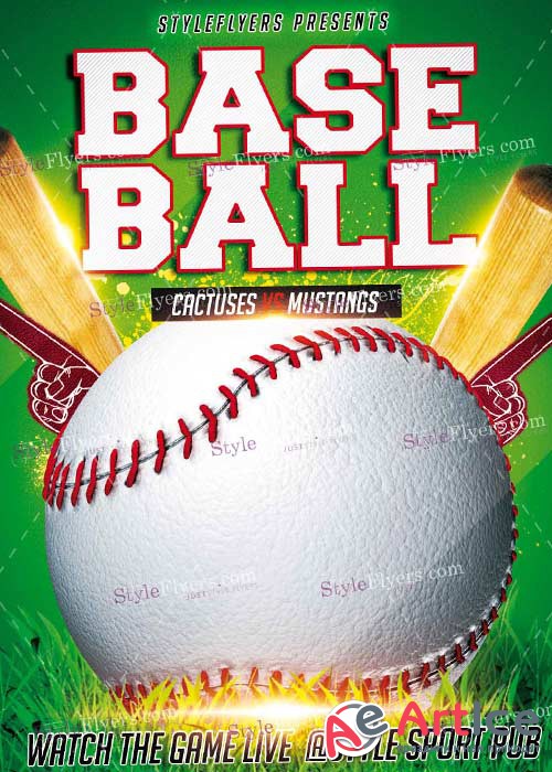 Baseball PSD V7 Flyer Template