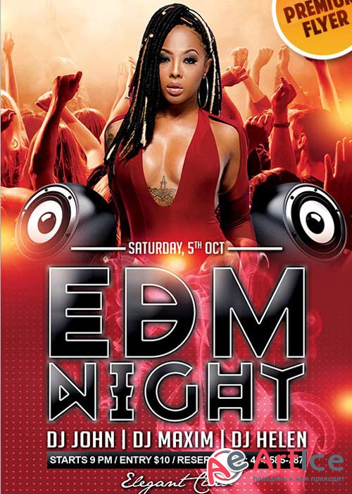 EDM Night Flyer PSD V5 Template + Facebook Cover
