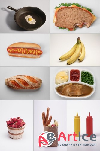 Объекты: Еда, продукты питания (растровые изображения)