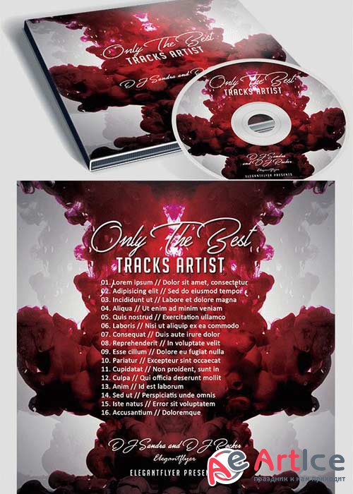 Only The Best Tracks Artist V1 Premium CD&DVD cover PSD Template