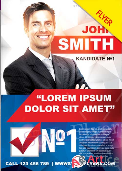 Political Campaign PSD V6 Flyer Template