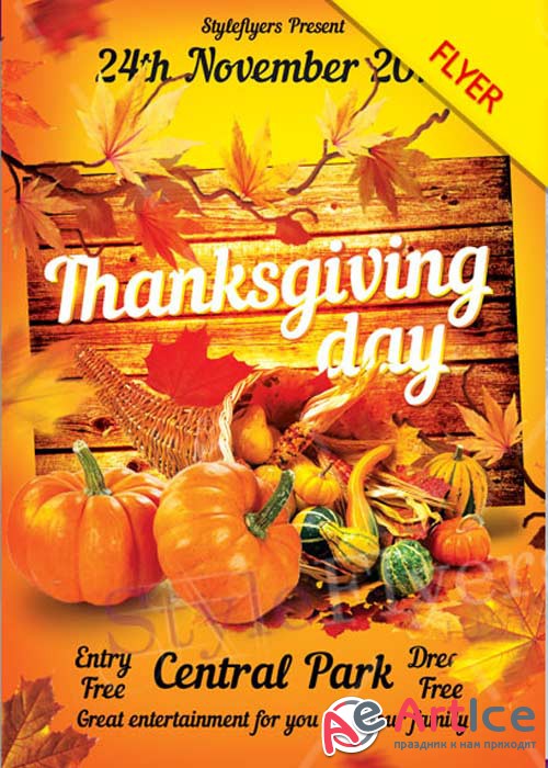 Thanksgiving V14PSD Flyer Template