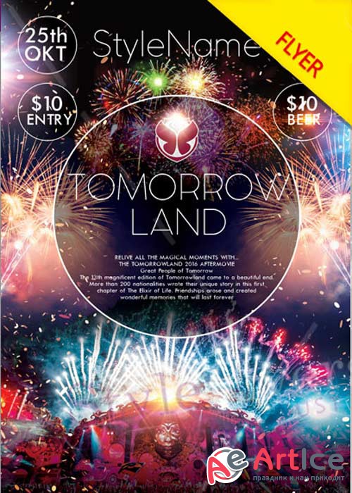 Tomorrowland V2 PSD Flyer Template