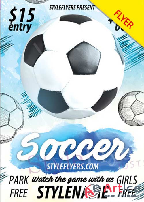 Soccer V11 PSD Flyer Template