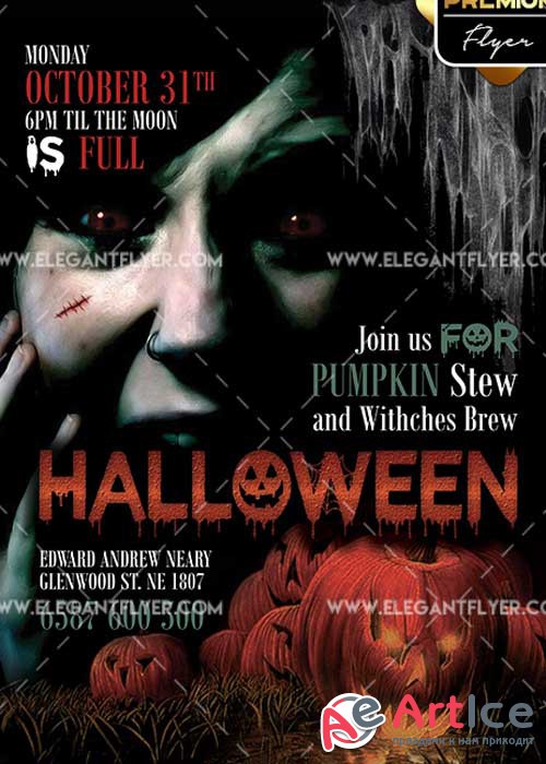 Halloween Party V22 Premium Flyer PSD Template + Facebook Cover