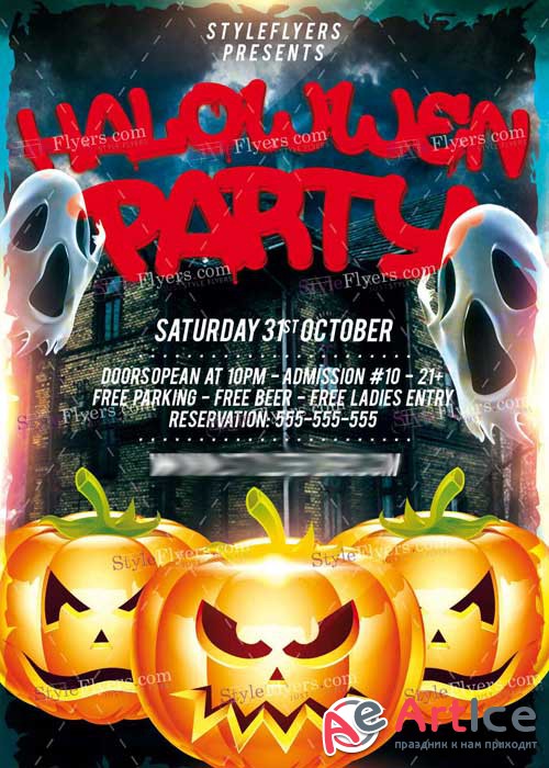 Haloween Party V25 PSD Flyer Template