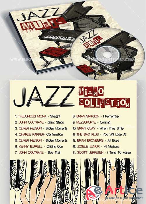 Jazz Premium CD Cover PSD Template