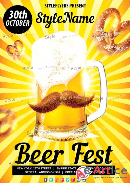 Beer Fest PSD V3 Flyer Template
