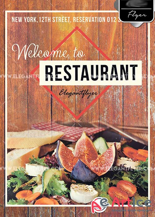 Food Restaurant PSD V17 Template + Facebook cover