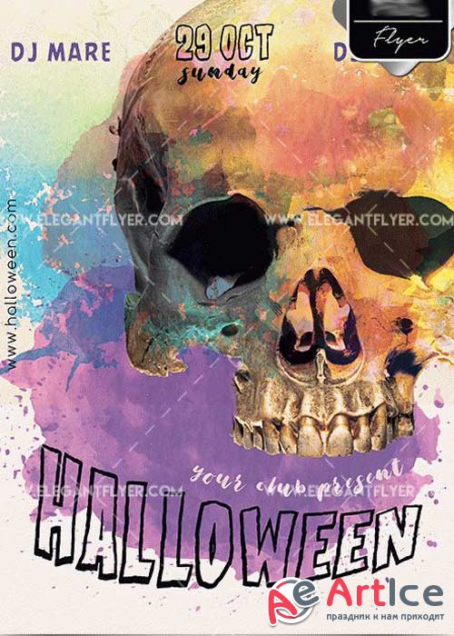 Halloween V22 PSD Template + Facebook cover