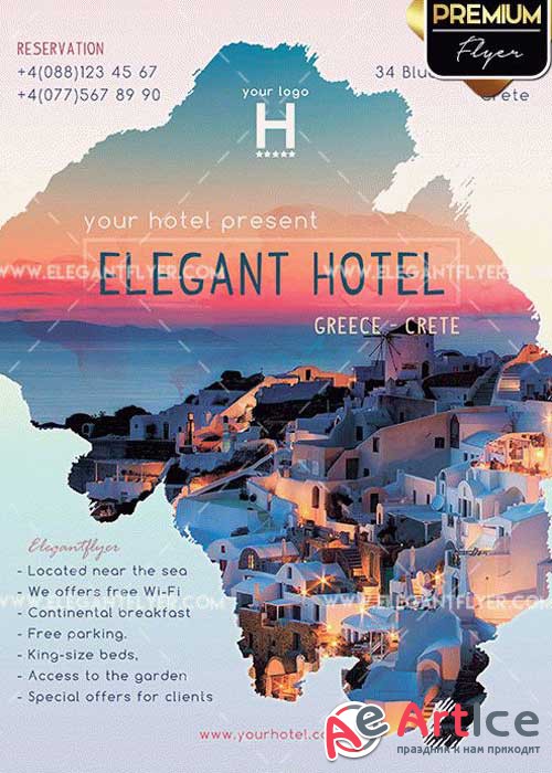 Elegant Hotel V4 Premium PSD Template + Facebook cover