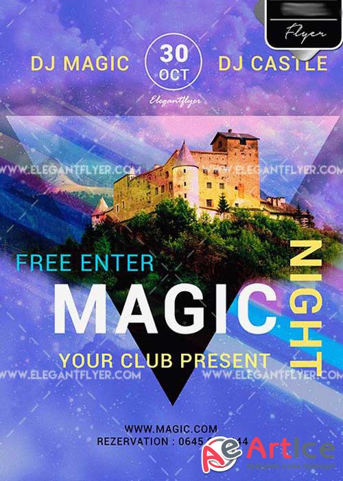 Magic Night V5 PSD Template + Facebook cover