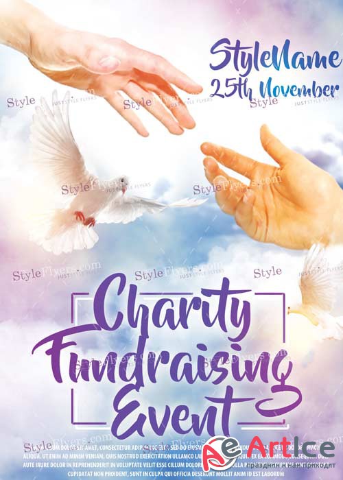 Charity Fundraising Event PSD 11 Flyer Template