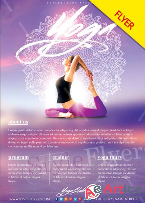 Yoga PSD V17 Flyer Template