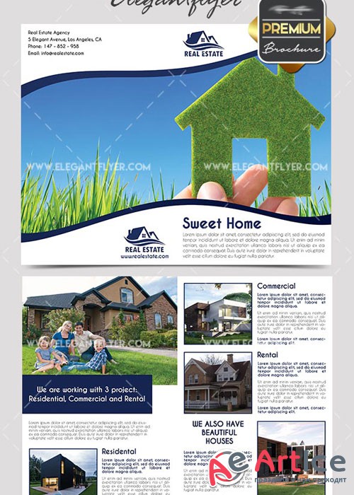 Real Estate Premium Bi-Fold PSD V5 Brochure Template