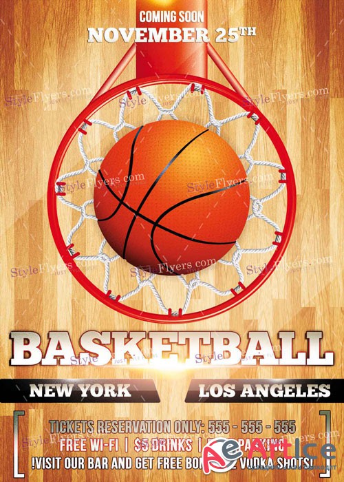 Basketball PSD V8 Flyer Template
