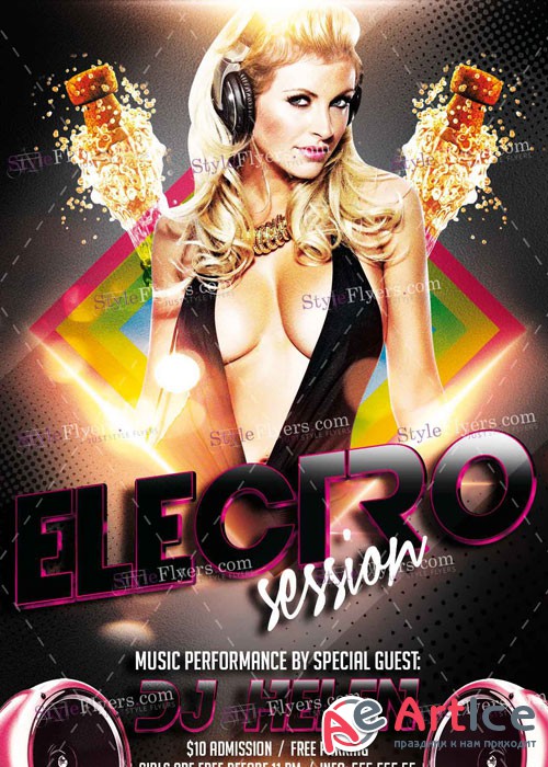 Electro Session PSD V21 Flyer Template