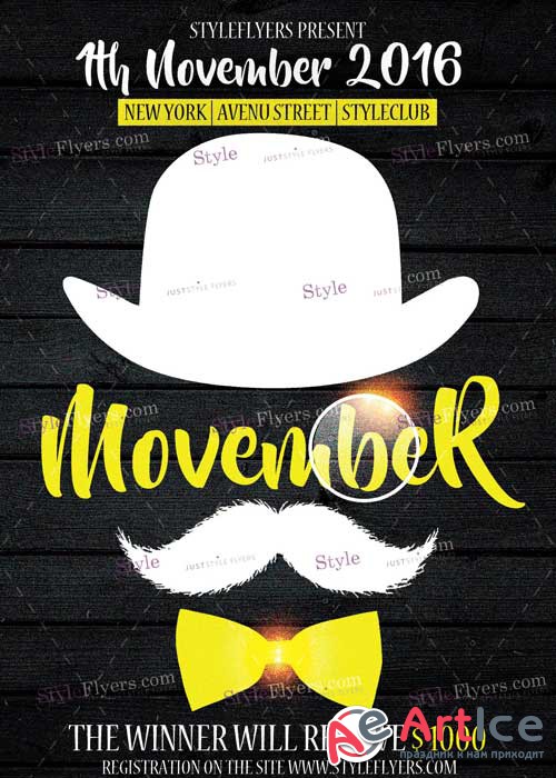 Movember PSD V3 Flyer Template
