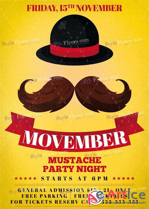 Movember PSD V2 Flyer Template