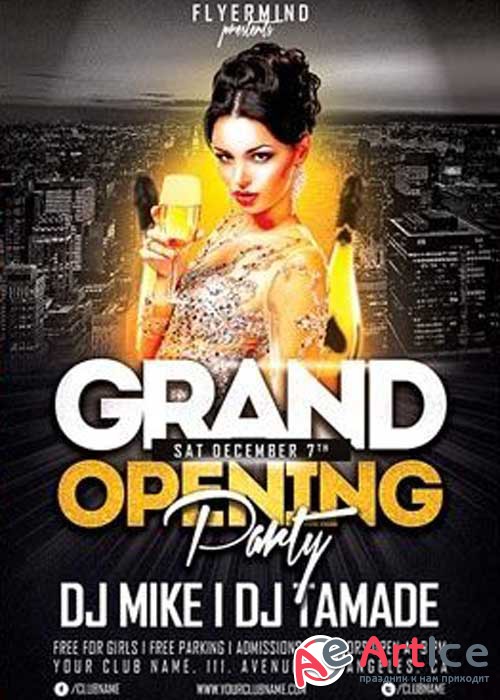 Grand Opening Party Flyer PSD V19 Template