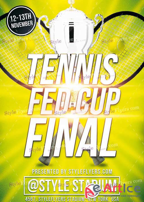 Tennis Fed Cup Final PSD V 12 Flyer Template