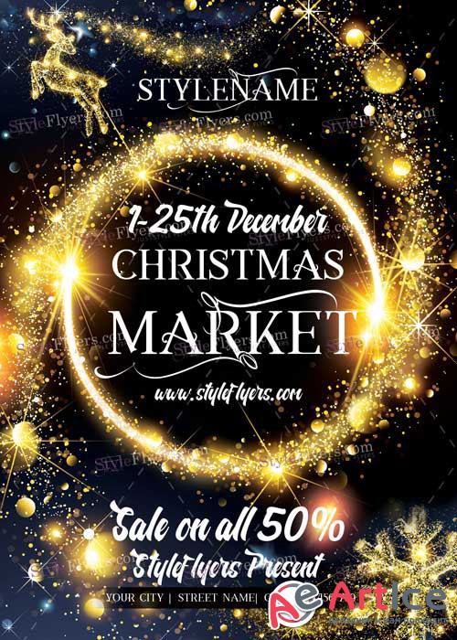 Christmas Market PSD V12 Flyer Template
