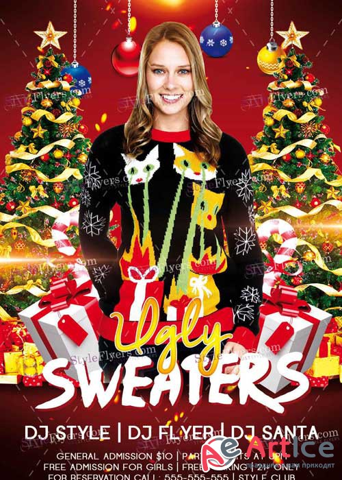 Ugly Sweaters PSD V7 Flyer Template