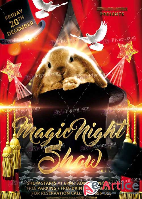 Magic Night Show PSD V12 Flyer Template