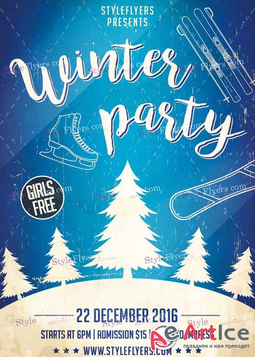 Winter Party PSD V5 Flyer Template