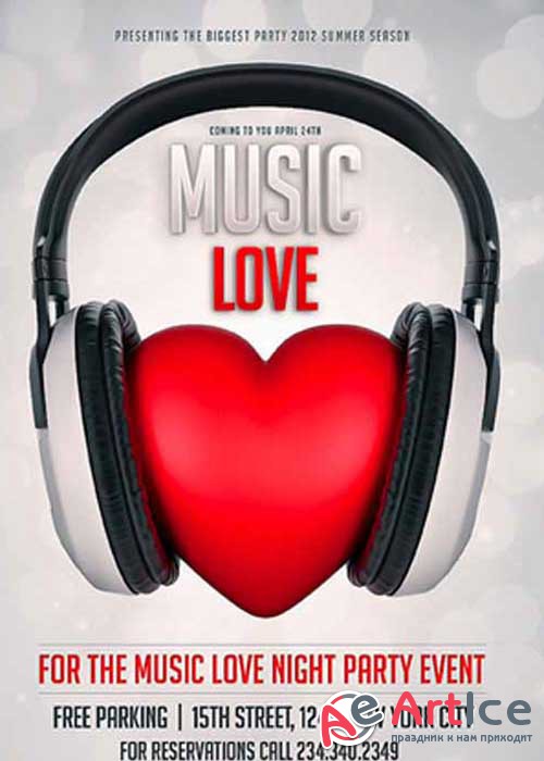 Music Love Flyer V12 Template