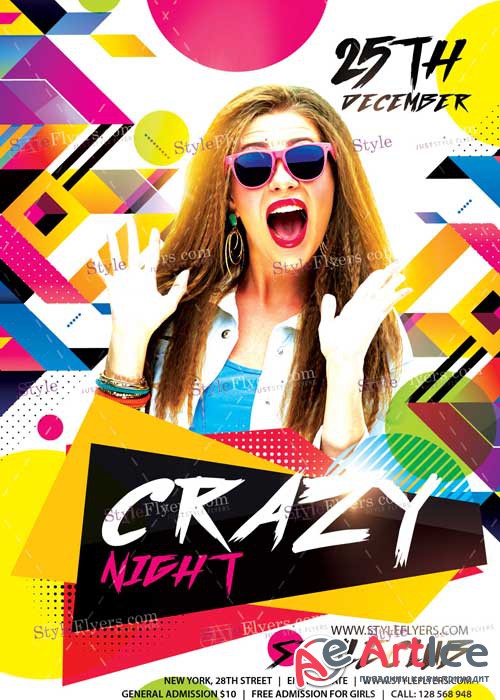 Crazy Night V6 PSD Flyer Template