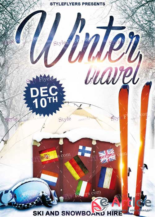 Winter Travel PSD V5 Flyer Template