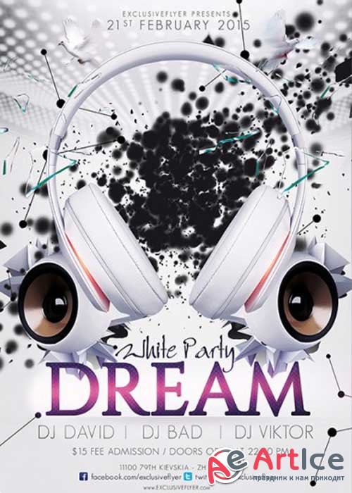 White Party Dream PSD V4 Premium Flyer Template