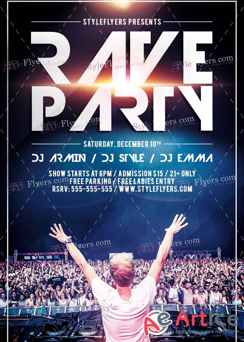 Rave Party V7 PSD Flyer Template